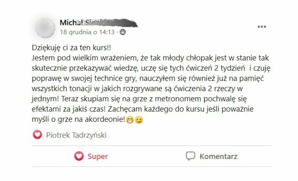 OPINIA ćwiczenia na akordeon