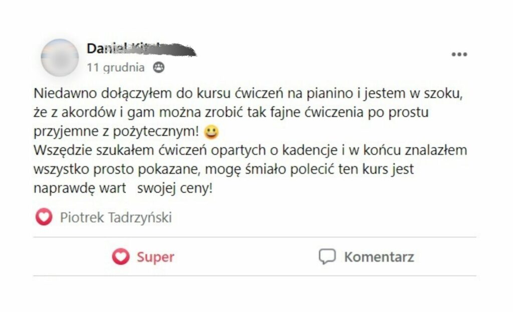 opinia cwiczenia na pianino