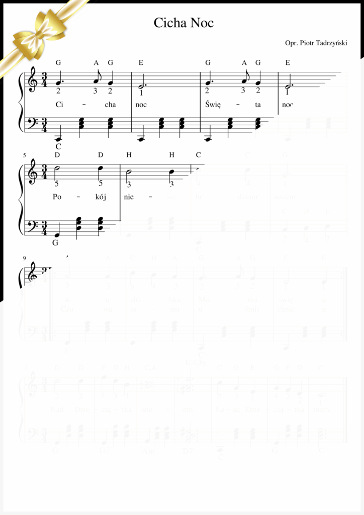 cicha noc nuty na akordeon