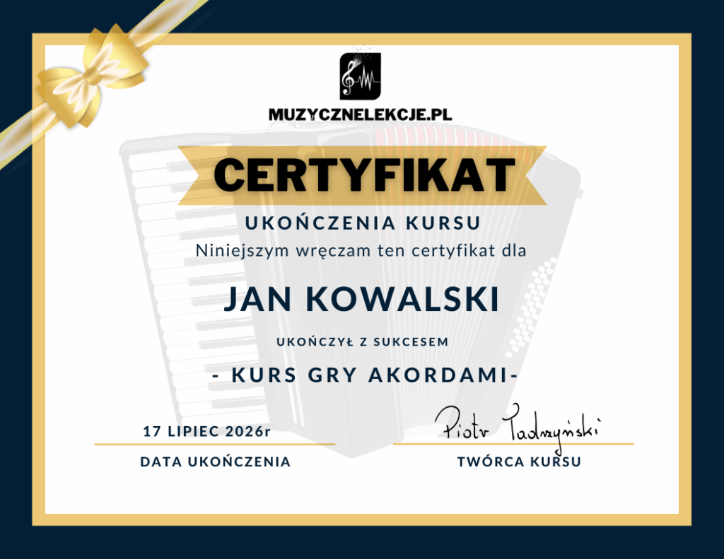 certyfikat ukończenia
